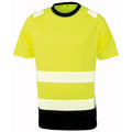 Fluorescent Yellow - Front - Result Genuine Recycled Mens Safety T-Shirt