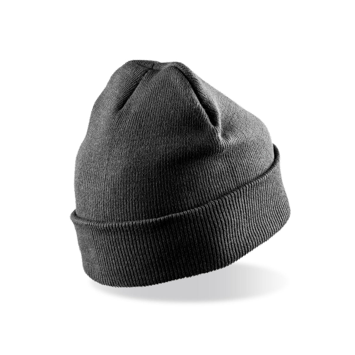 Charcoal Grey - Back - Result Genuine Recycled Woolly Ski Hat