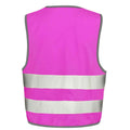Fluorescent Pink - Back - SAFE-GUARD by Result Childrens-Kids Core Enhanced Hi-Vis Vest