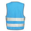 Sky Blue - Back - SAFE-GUARD by Result Childrens-Kids Core Enhanced Hi-Vis Vest