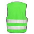 Lime Green - Back - SAFE-GUARD by Result Childrens-Kids Core Enhanced Hi-Vis Vest