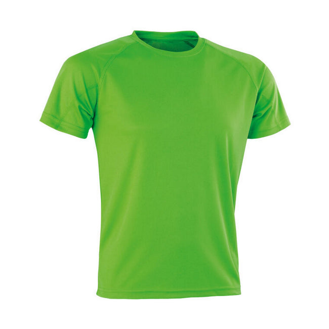 Lime - Front - Spiro Mens Impact Aircool T-Shirt