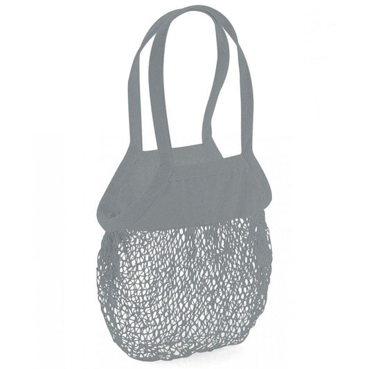 Grey - Front - Westford Mill Organic Mesh Carry Bag