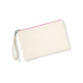 Natural-Pink - Back - Westford Mill Canvas Wristlet Pouch
