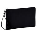 Black-Black - Front - Westford Mill Canvas Wristlet Pouch