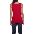 Cherry Red - Lifestyle - Gildan Ladies Soft Style Tank Top Vest