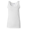 White - Front - Gildan Ladies Soft Style Tank Top Vest