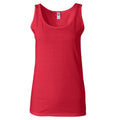 Cherry Red - Front - Gildan Ladies Soft Style Tank Top Vest