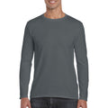 Charcoal - Back - Gildan Mens Soft Style Long Sleeve T-Shirt