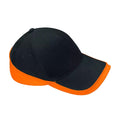 Black-Orange - Front - Beechfield Teamwear Competition Cap