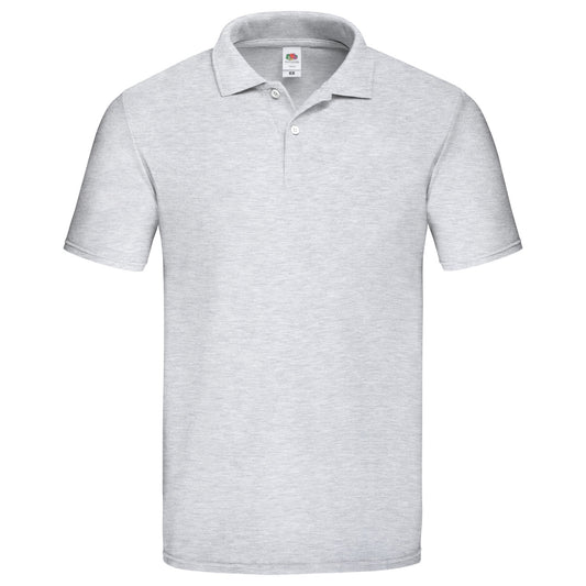 Grey Heather - Front - Fruit of the Loom Mens Original Polo Shirt