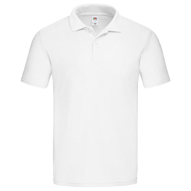 White - Front - Fruit of the Loom Mens Original Polo Shirt