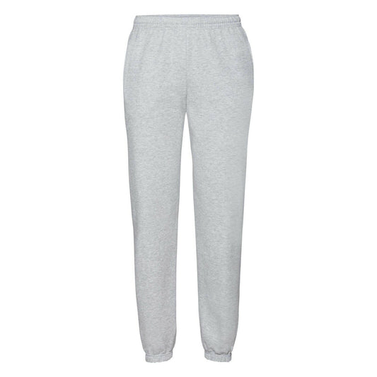 Heather Grey - Front - Fruit of the Loom Mens Elasticated Jogging Bottoms