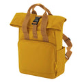 Mustard Yellow - Front - Bagbase Mini Recycled Twin Handle Backpack
