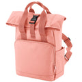Blush Pink - Front - Bagbase Mini Recycled Twin Handle Backpack