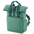 Sage Green - Front - Bagbase Mini Recycled Twin Handle Backpack