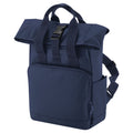 Navy Dusk - Front - Bagbase Mini Recycled Twin Handle Backpack