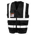 Black - Front - WORK-GUARD by Result Unisex Adult Heavy Duty Security Vest
