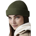 Olive - Back - Beechfield Harbour Beanie