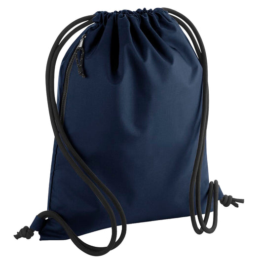 Navy Blue - Front - Bagbase Recycled Drawstring Bag