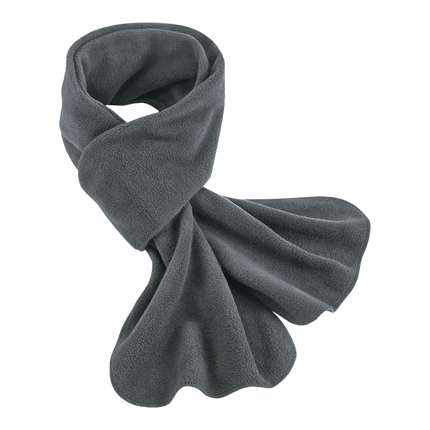 Black - Side - Beechfield Fleece Recycled Winter Scarf