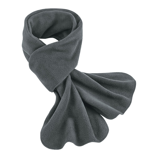 Black - Side - Beechfield Fleece Recycled Winter Scarf