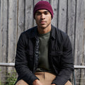 Burgundy - Back - Beechfield Organic Cotton Beanie