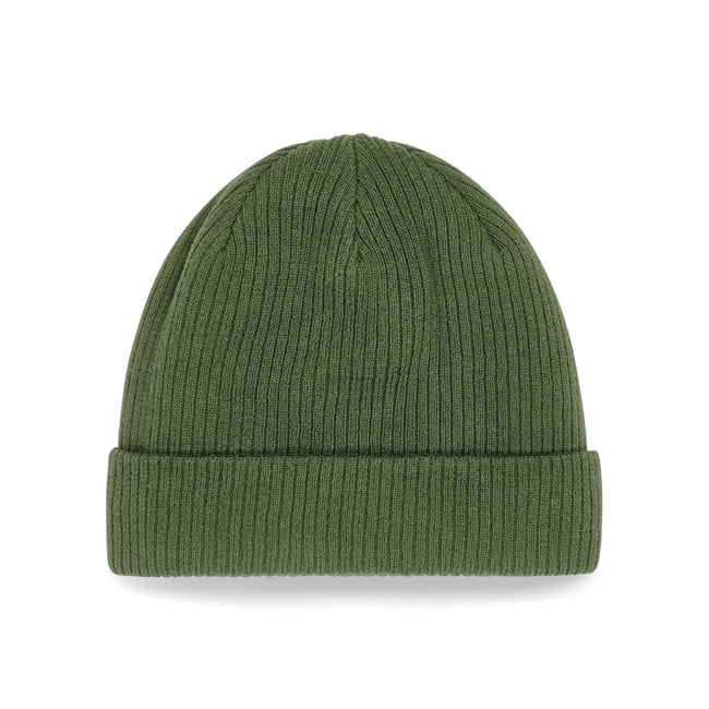 Olive Green - Back - Beechfield Organic Cotton Beanie