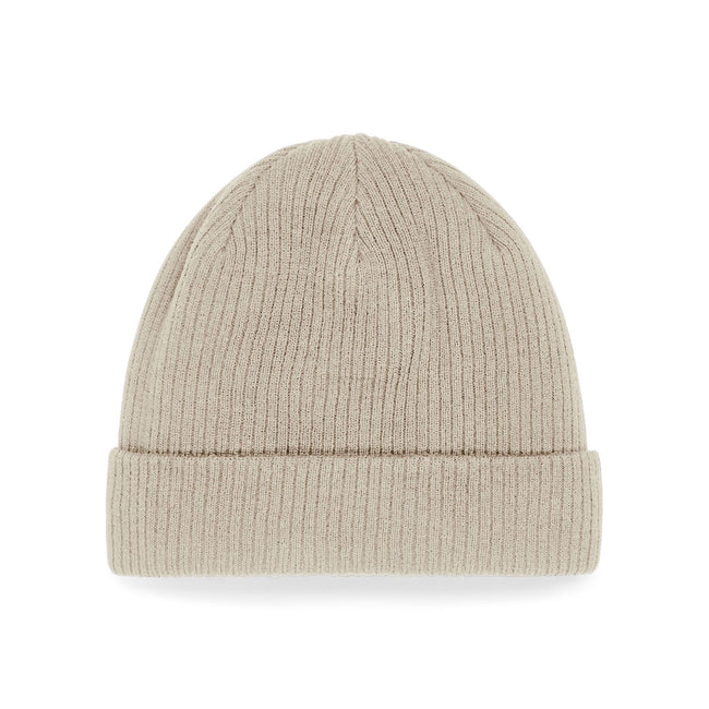 Sand - Back - Beechfield Organic Cotton Beanie