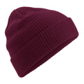 Burgundy - Front - Beechfield Organic Cotton Beanie