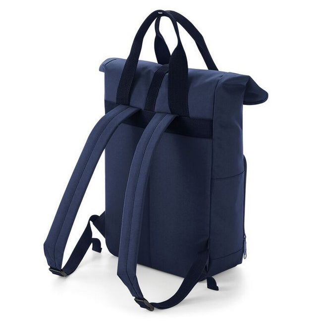 Navy Dusk - Side - Bagbase Roll Top Twin Handle Backpack