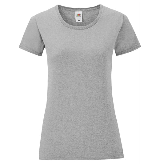 Athletic Heather Grey - Front - Fruit of the Loom Womens-Ladies Iconic Heather T-Shirt
