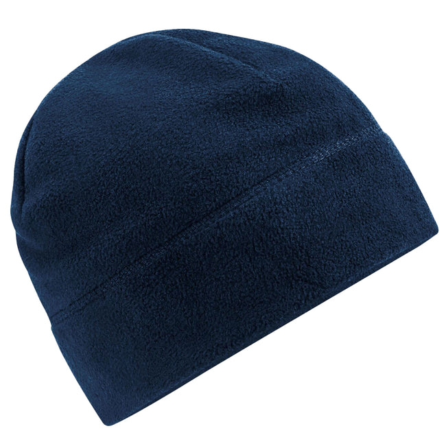 French Navy - Front - Beechfield Unisex Adult Fleece Recycled Beanie