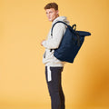 Navy Blue - Back - Bagbase Roll Top Recycled Backpack