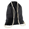 Black - Front - Westford Mill Recycled Cotton Drawstring Bag