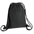 Black - Front - Westford Mill Revive Recycled Drawstring Bag