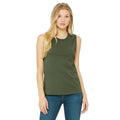 Military Green - Back - Bella + Canvas Womens-Ladies Muscle Jersey Tank Top