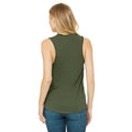 Military Green - Side - Bella + Canvas Womens-Ladies Muscle Jersey Tank Top