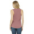 Mauve - Back - Bella + Canvas Womens-Ladies Muscle Jersey Tank Top