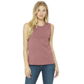 Mauve - Side - Bella + Canvas Womens-Ladies Muscle Jersey Tank Top