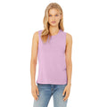 Lilac - Side - Bella + Canvas Womens-Ladies Muscle Jersey Tank Top