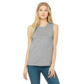 Athletic Heather Grey - Back - Bella + Canvas Womens-Ladies Muscle Jersey Tank Top