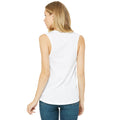 White - Side - Bella + Canvas Womens-Ladies Muscle Jersey Tank Top