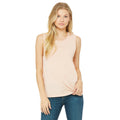Peach Heather - Back - Bella + Canvas Womens-Ladies Muscle Jersey Tank Top