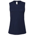 Navy Blue - Front - Bella + Canvas Womens-Ladies Muscle Jersey Tank Top
