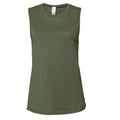Military Green - Front - Bella + Canvas Womens-Ladies Muscle Jersey Tank Top