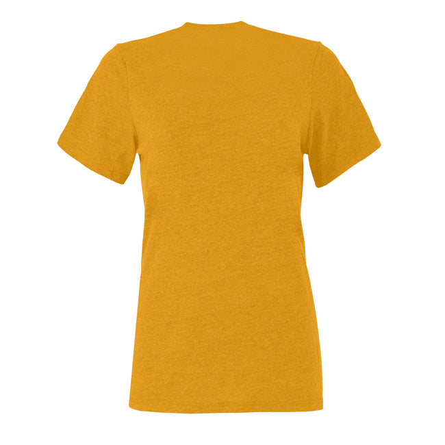 Mustard Yellow - Back - Bella + Canvas Womens-Ladies Heather Jersey Relaxed Fit T-Shirt