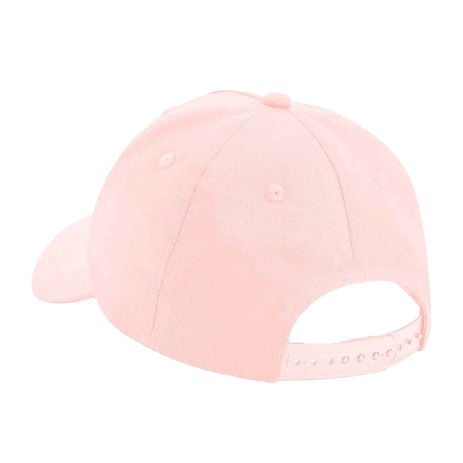 Powder Pink - Back - Beechfield 5 Panel Organic Cotton Baseball Cap