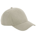 Stone - Front - Beechfield Unisex Adult Organic Cotton 5 Panel Baseball Cap