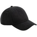 Black - Front - Beechfield Unisex Adult Organic Cotton 5 Panel Baseball Cap